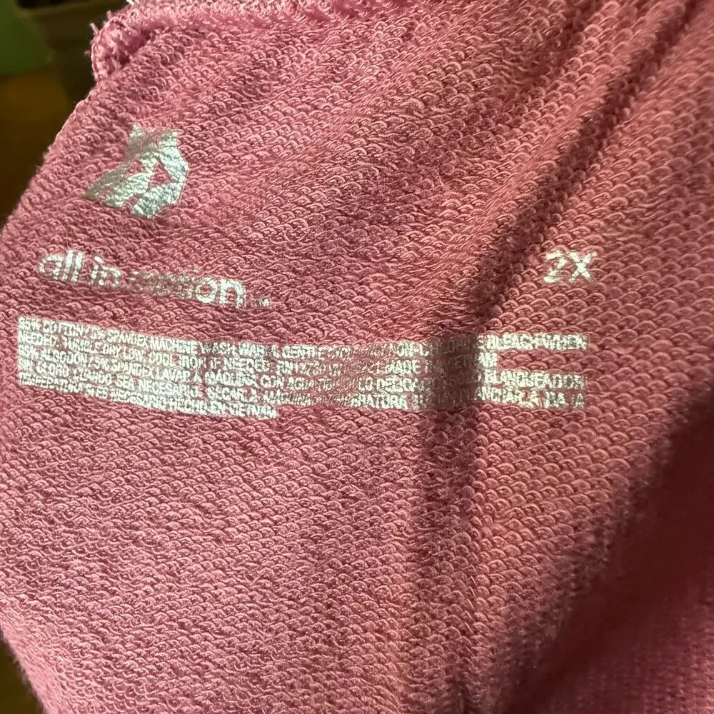 All in‎ Motion Womens Shorts Sz 2X Rose Red Pink Mauve Knit Workout Active NEW